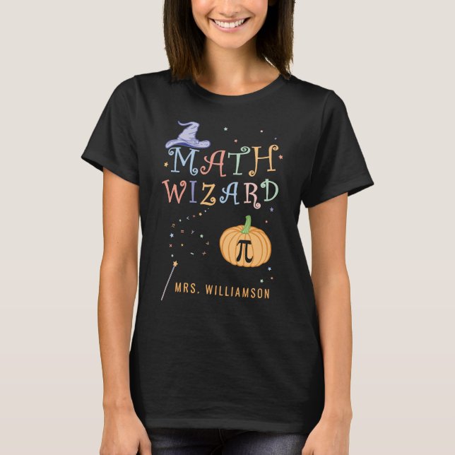 T-shirt Assistant Mathématiques à secteurs citrouilles Pro (Devant)