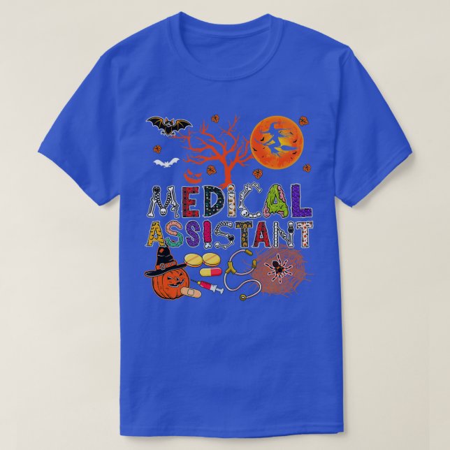 T-shirt Assistant médical Halloween Zombie Costume Scary P (Design devant)