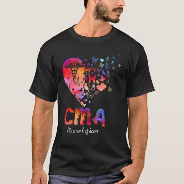 T-shirt Assistant Médicale Certifié Cma Pour Infirmière Mé (Devant)