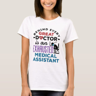 T-shirt Assistant Médicale Exhausted Funny Appréciation