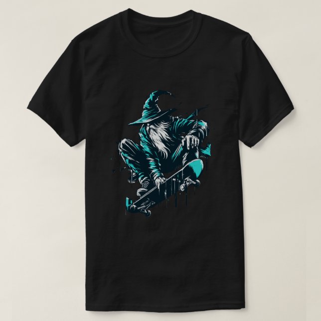 T-shirt Assistant Patinage bleu cool (Design devant)