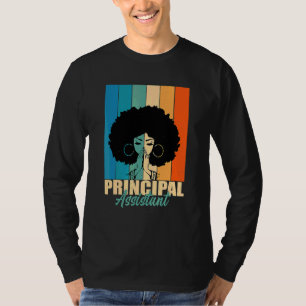 T-shirt Assistant Principal Afro Titre du travail École Tr