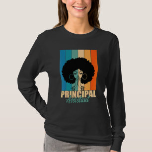 T-shirt Assistant Principal Afro Titre du travail École Tr