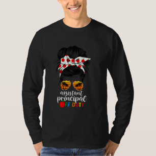 T-shirt Assistant principal hors service Messy Hair Bun Ha