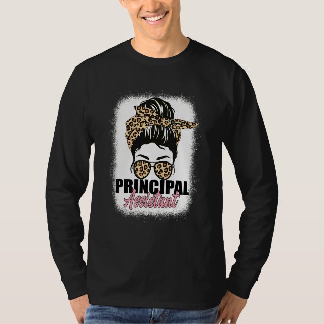 T-shirt Assistant principal Messy Bun Bleached School Work (Devant)