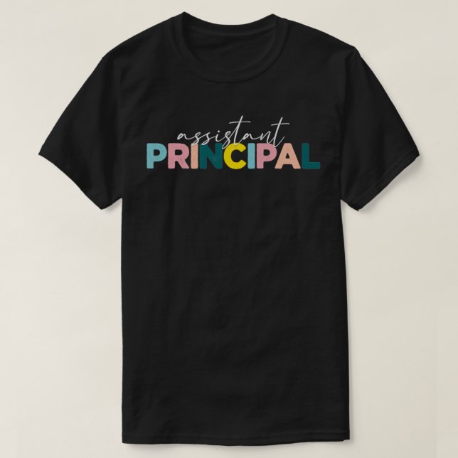 T-shirt Assistant principal Rainbow Funny Job Title School (Design devant)