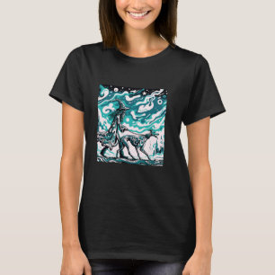 T-shirt Assistant psychédélique Walking Whippet Lurcher Gr