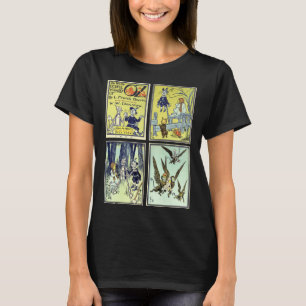 T-shirt Assistant vintage d'Oz, 4 Scènes de contes de fées