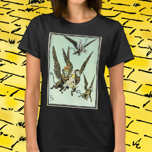 T-shirt Assistant vintage d'Oz, singes volants avec Doroth
