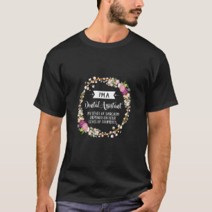 T-shirt Assistante Dentaire Niveau De Sarcasme Floral Pour