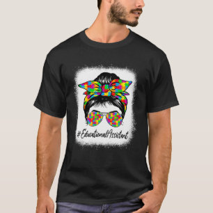 T-shirt Assistante pédagogique chignon désordonné femmes s