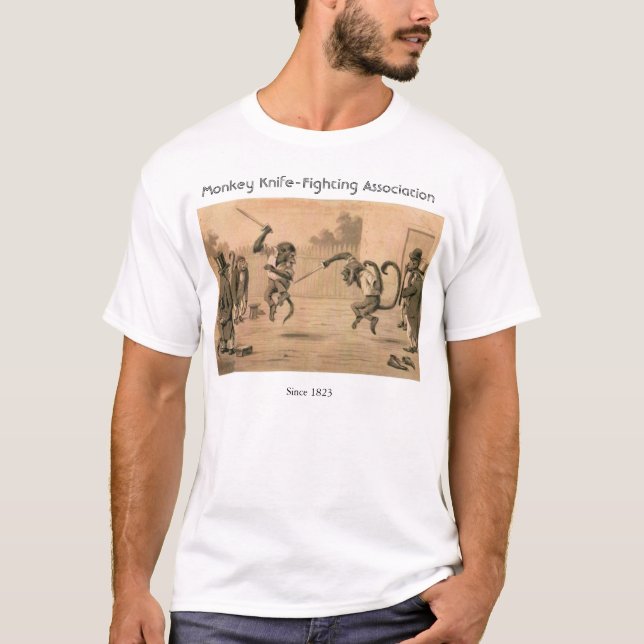 T-shirt Association de Couteau-Combat de singe (Devant)