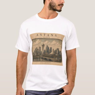 T-shirt Astana Conception de ville de voyage vintage