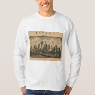 T-shirt Astana   Conception de ville de voyage vintage