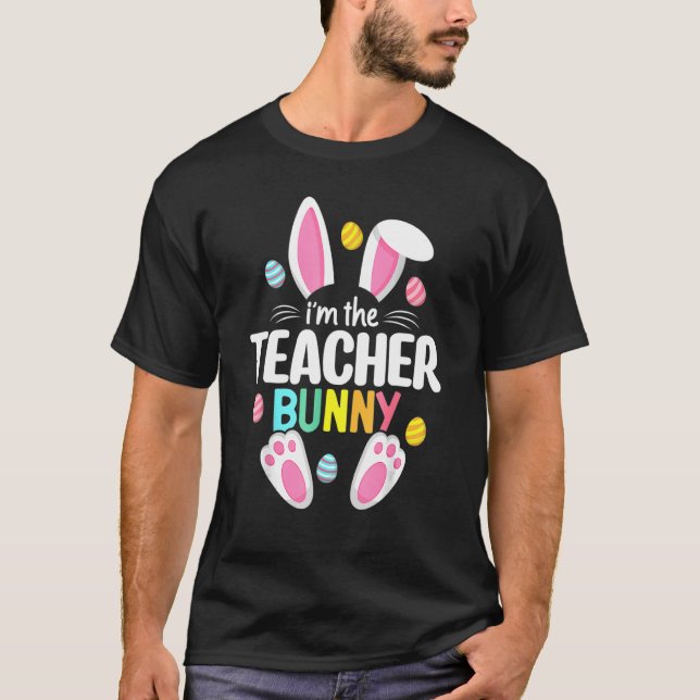 T-shirt Aster Enseignant Bunny Ears Enseignant Vie Pâques  (Devant)