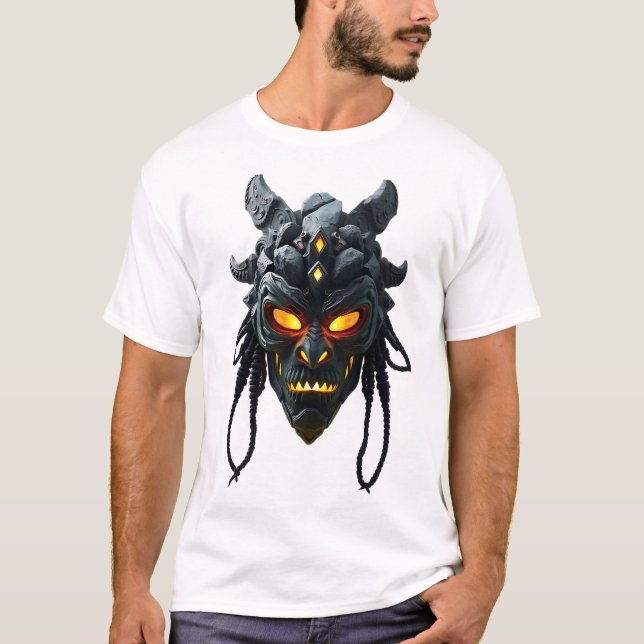T-shirt Astéroïde Guerrier Tribal Masque Tee (Devant)