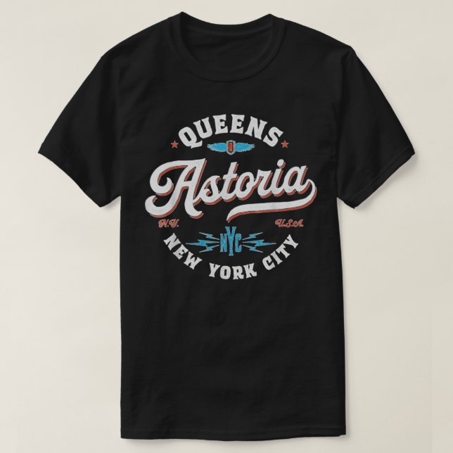 T-shirt Astoria Queens New York (Design devant)