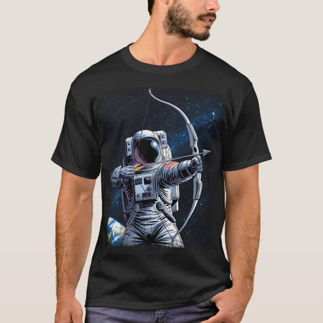 T-shirt ASTRO ARCHER - Astronaut avec flèche et flèche (Devant)