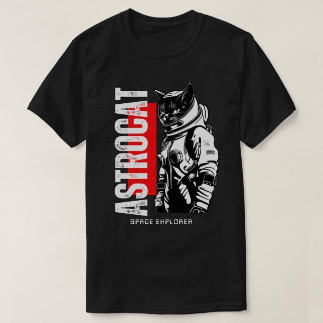 T-shirt ASTROCAT Space Explorer Cat Astronaut (Design devant)