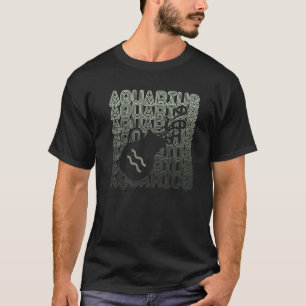 T-shirt Astrologie Aquarius Retro les années 70 Zodiac Sig