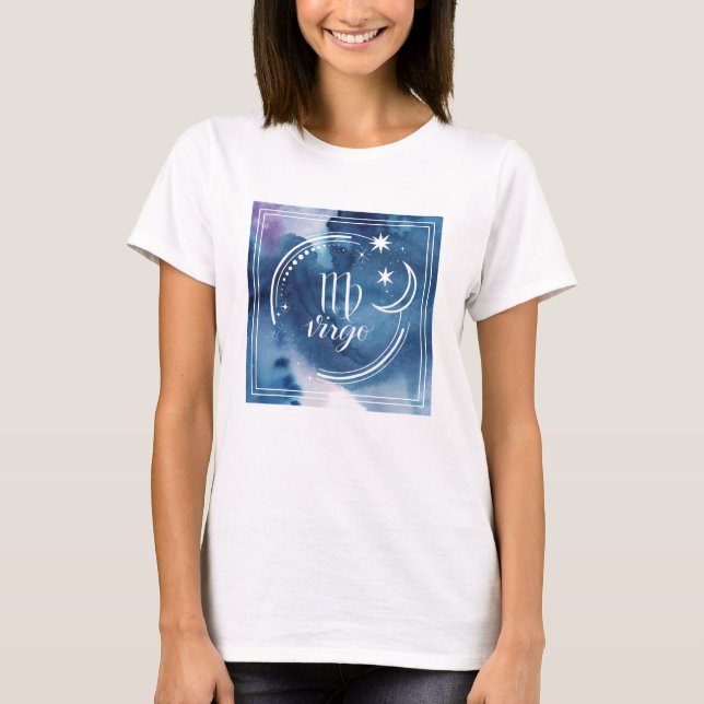T-shirt Astrologie de l'aquarelle - Virgo (Devant)