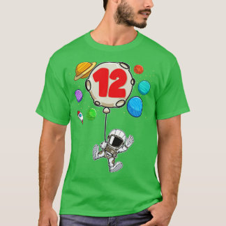 T-shirt Astronaut 12 ans Anniversaire Boy Space Party 12t