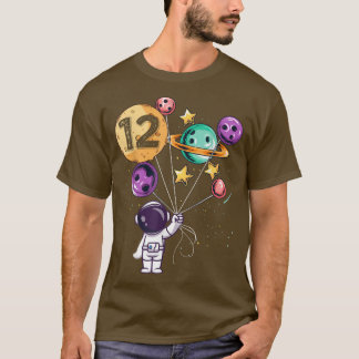 T-shirt Astronaut 12e anniversaire Garçons Filles Amateur