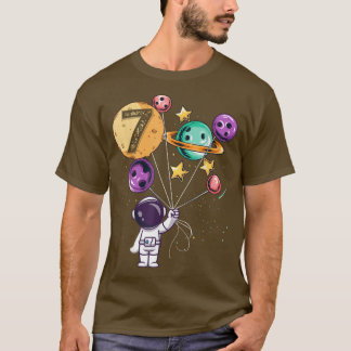 T-shirt Astronaut 7e anniversaire Garçons Filles Amateur d