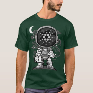 T-shirt Astronaut Argent Cardano ADA Coin Crypto Token HOD