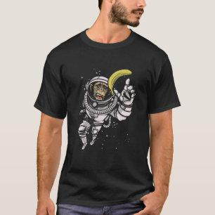 T-shirt Astronaut Banane dans l'espace singe Vegan Aliment