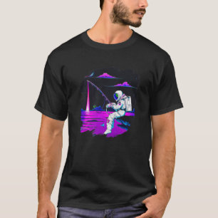 T-shirt Astronaut Bateau de pêche Espace Océan Lac Cool Po