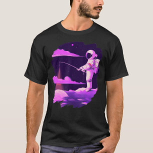 T-shirt Astronaut Bateau de pêche Espace Océan Lac Cool Po