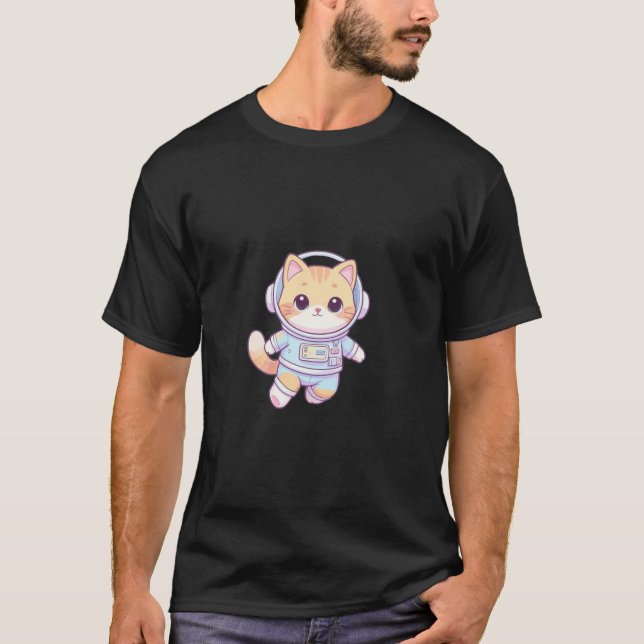 T-shirt Astronaut Cat – Cute Space Kitten Tee (Devant)