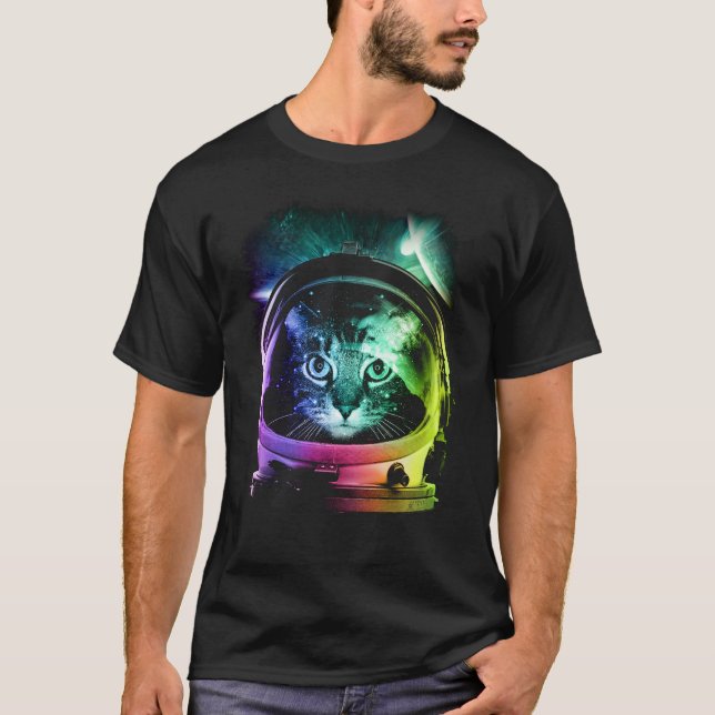 T-shirt Astronaut cat v2 (Devant)