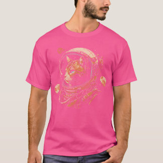 T-shirt Astronaut Chat Dans Les Planètes D'Astronomie De C