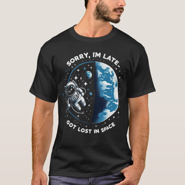 T-shirt Astronaut Chat : Perdu Dans L'Espace (Devant)