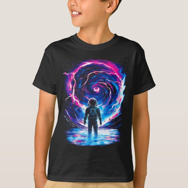 T-shirt Astronaut Cosmic Outer Space Galaxy Science  (Devant)