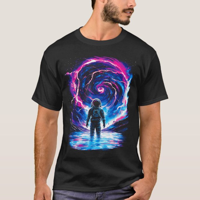 T-shirt Astronaut Cosmic Outer Space Galaxy Science  (Devant)