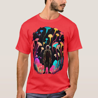 T-shirt Astronaut cosmique Forêt de champignons magiques P