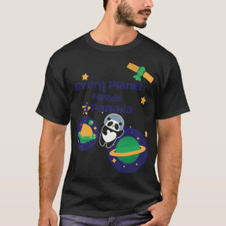 T-shirt Astronaut Cute Panda