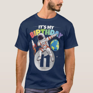 T-shirt Astronaut Dabbing 11e anniversaire garçon fille 11