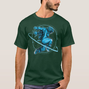 T-shirt Astronaut dansant dans l'espace et étoiles