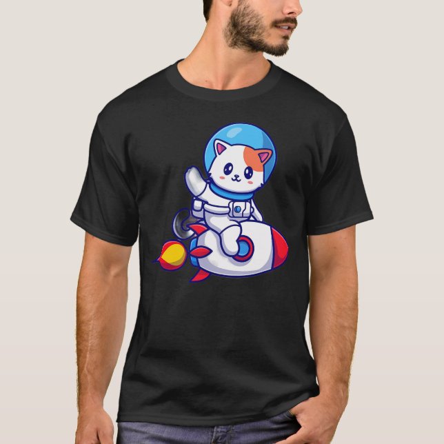 T-shirt Astronaut de chat (Devant)