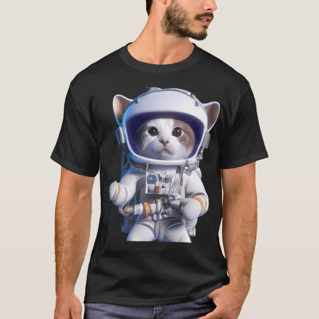 T-shirt Astronaut de chat (Devant)