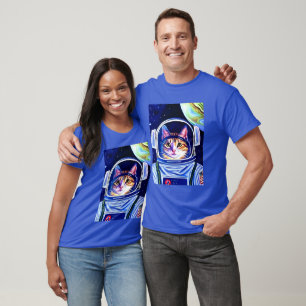 T-shirt Astronaut de chat dans l'espace