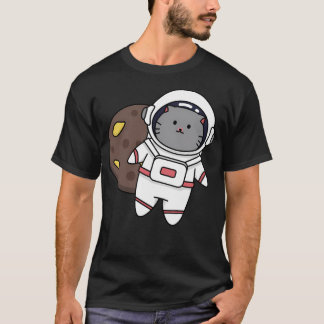 T-shirt Astronaut De Chat Gras Dans L'Espace