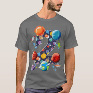 T-shirt Astronaut Espace Fête à thème 2 ans Anniversaire B