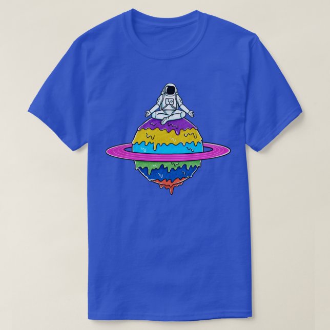 T-shirt Astronaut et planète fondue (Design devant)