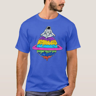 T-shirt Astronaut et planète fondue