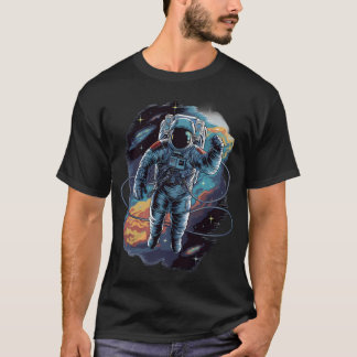 T-shirt Astronaut Flottant Dans L'Espace Design D'Art Cosm